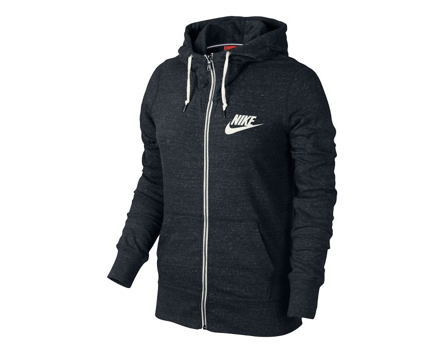 black nike zip up sweater women's