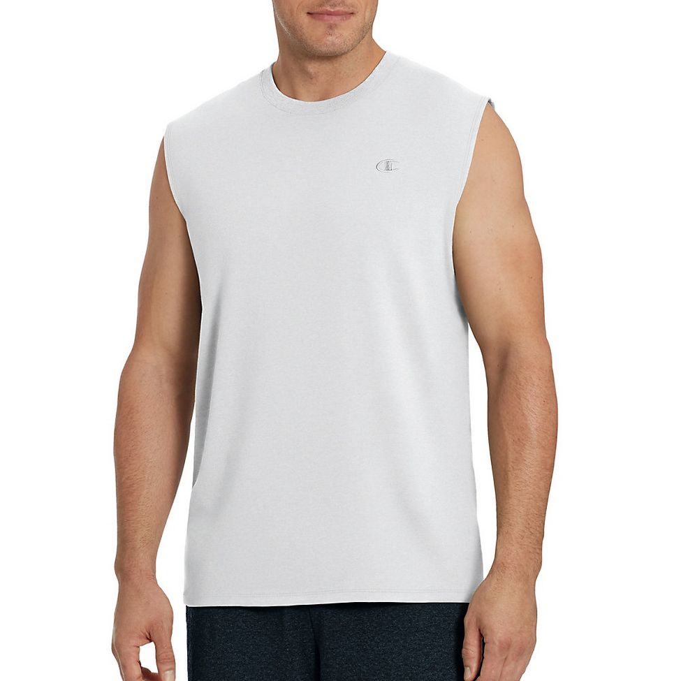 Champion Mens Jersey Atheltic Fit Muscle Tee Classic Cotton T-Shirt Sleeveless 