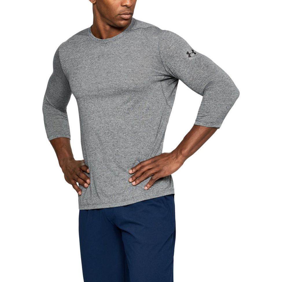 Mens Under Armour Threadborne Pwrsleeve T Heather Long Sleeve Technical Tops