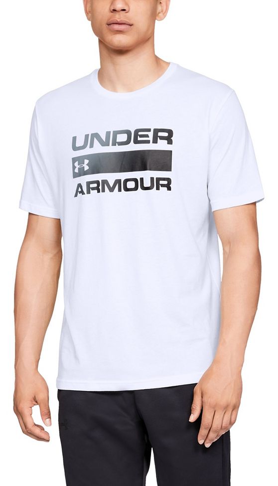 Under Armour Team issue Word mark short sleeve camisa White Steel 1314002-100 