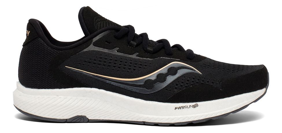 black saucony running shoes