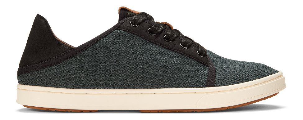 Baskets OluKai Pehuea Li Ili Femme - Noir, Cuir, Taille US 7.5 (EU 37.5)