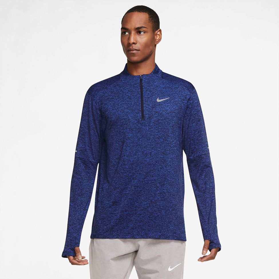 Mens Nike Dri-FIT Element Top Long Sleeve Zip Technical Tops