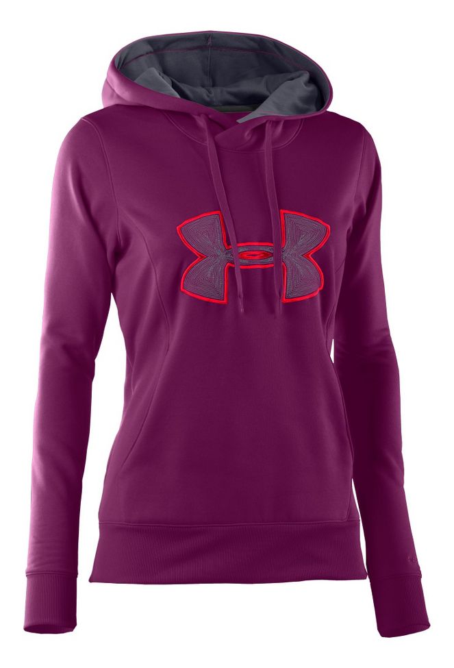 Womens Under Armour Fleece Storm Embroidery Big Logo Warm-Up Hooded Jackets