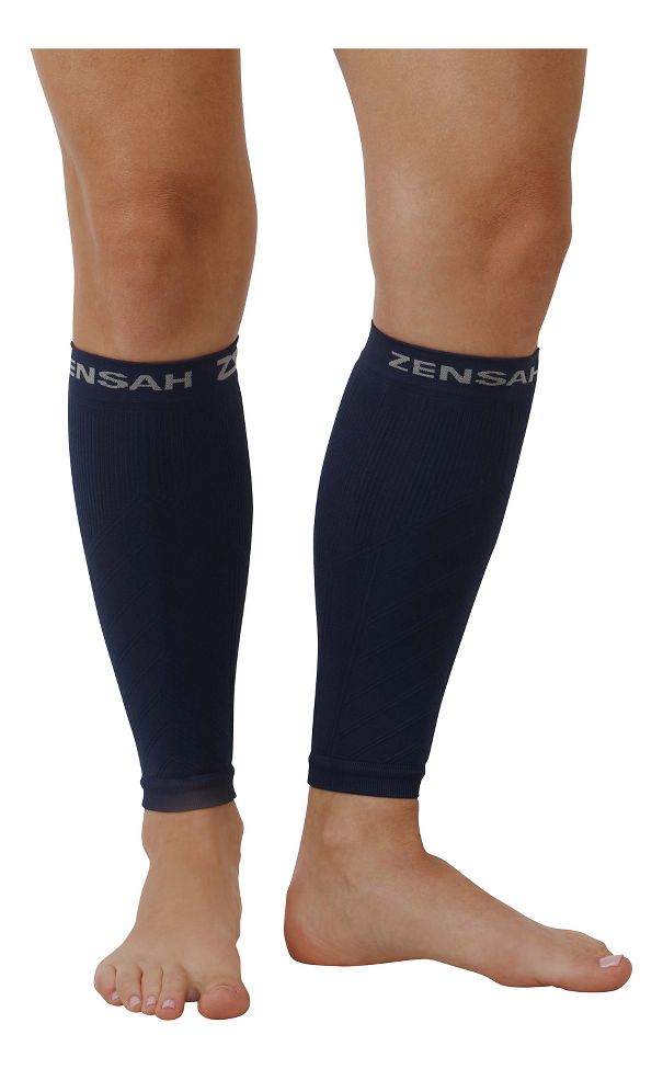 Zensah Leg Compression Sleeve Calf Shin Sleeves for Running/Sports etc NEW